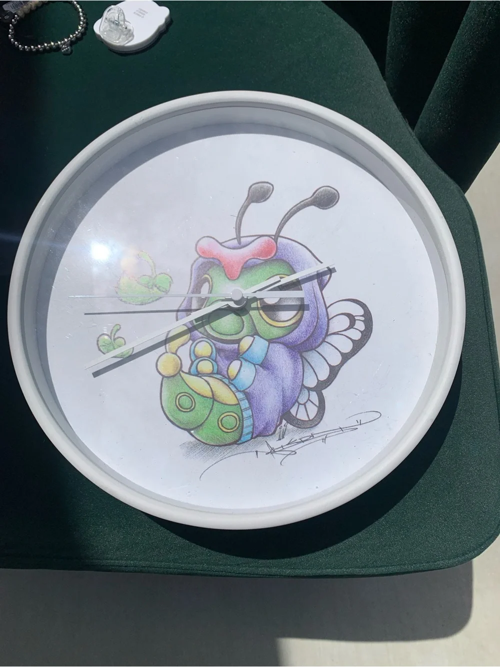 Pokemon Itsbirdyart Caterpie Clock